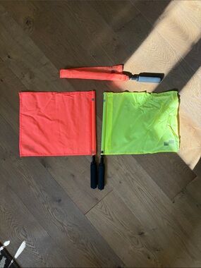 Referee Linesman Flags - Neon Orange &  Neon Yellow